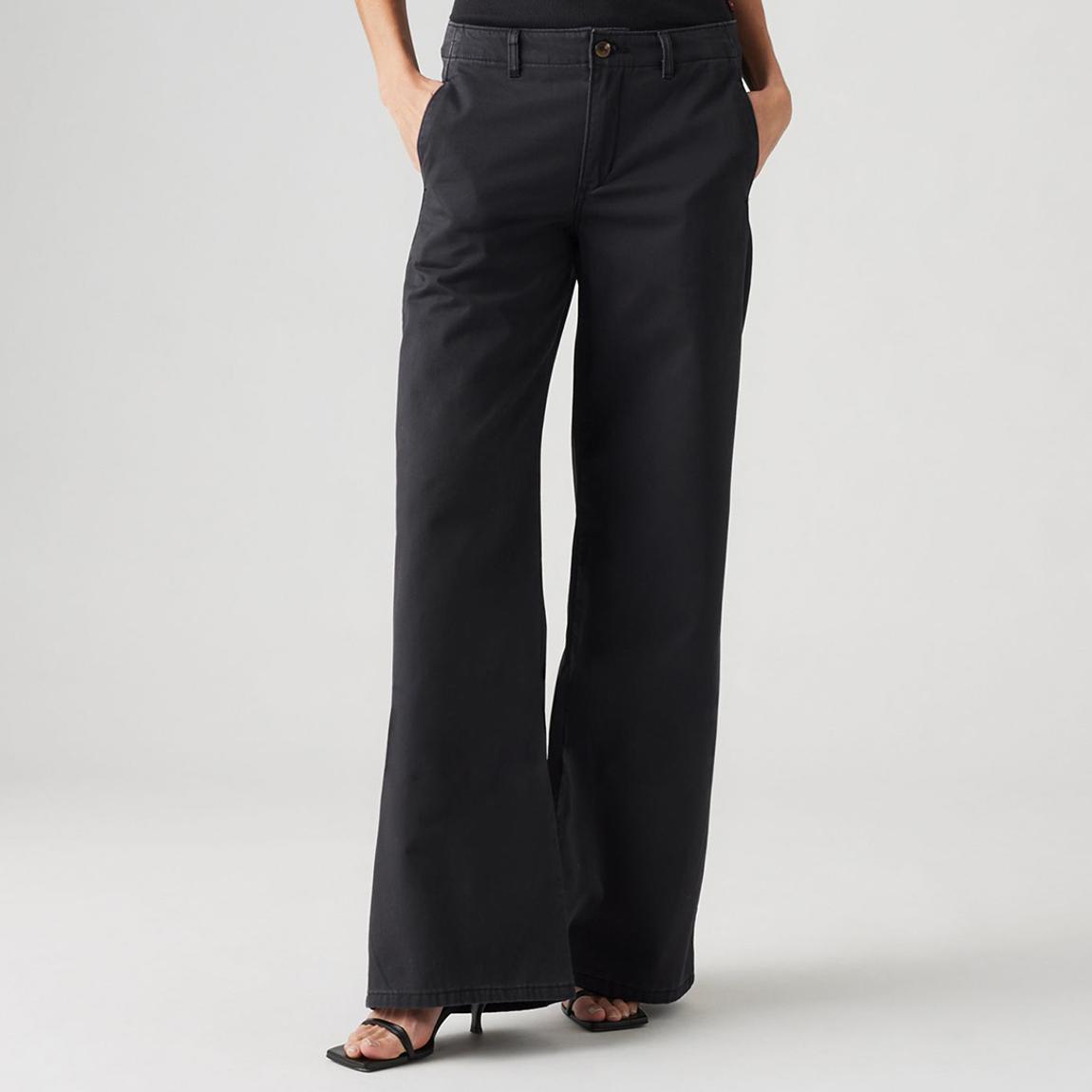 Black Extra Wide Chino Jeans main product photo