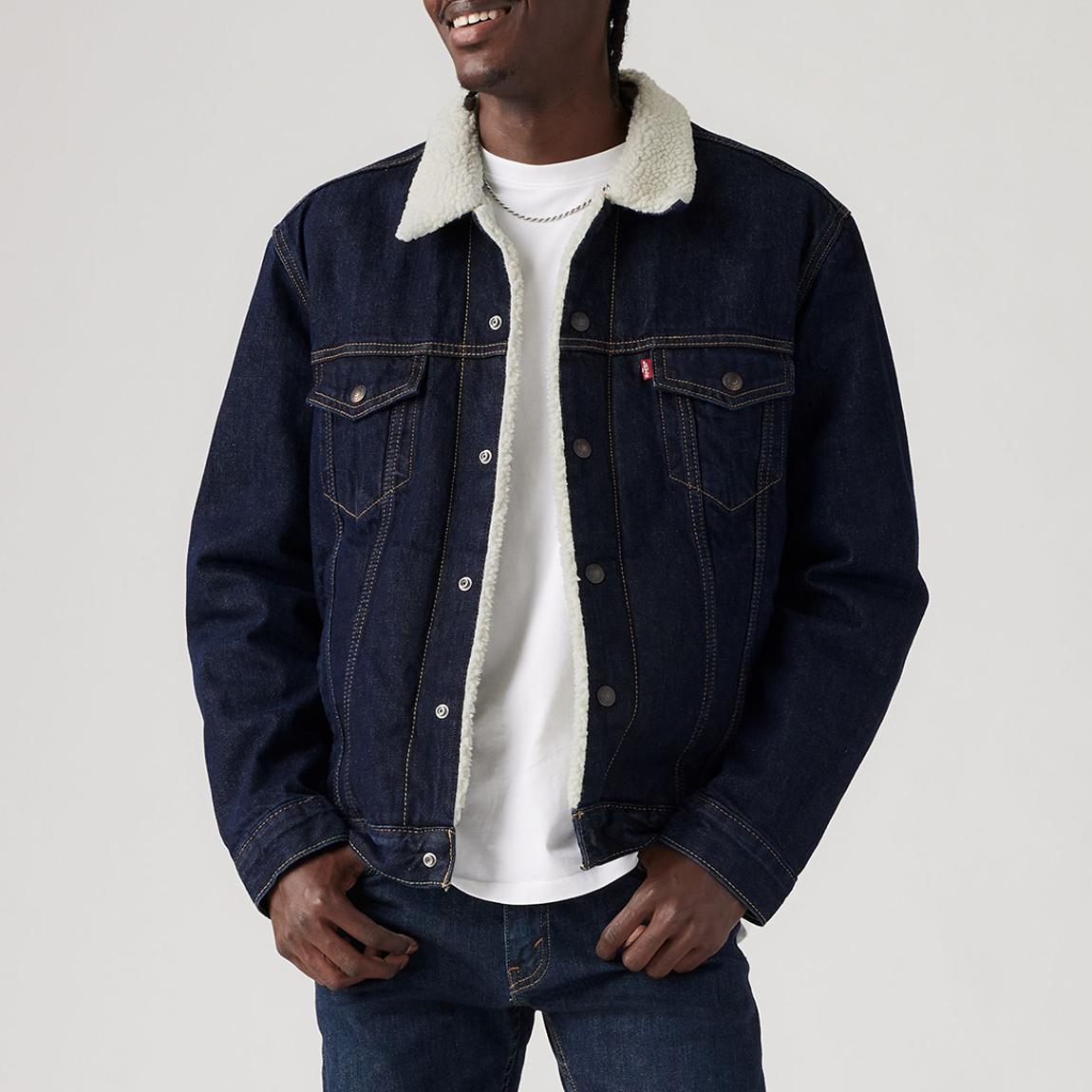 Indigo Sherpa Trucker Jacket main product photo