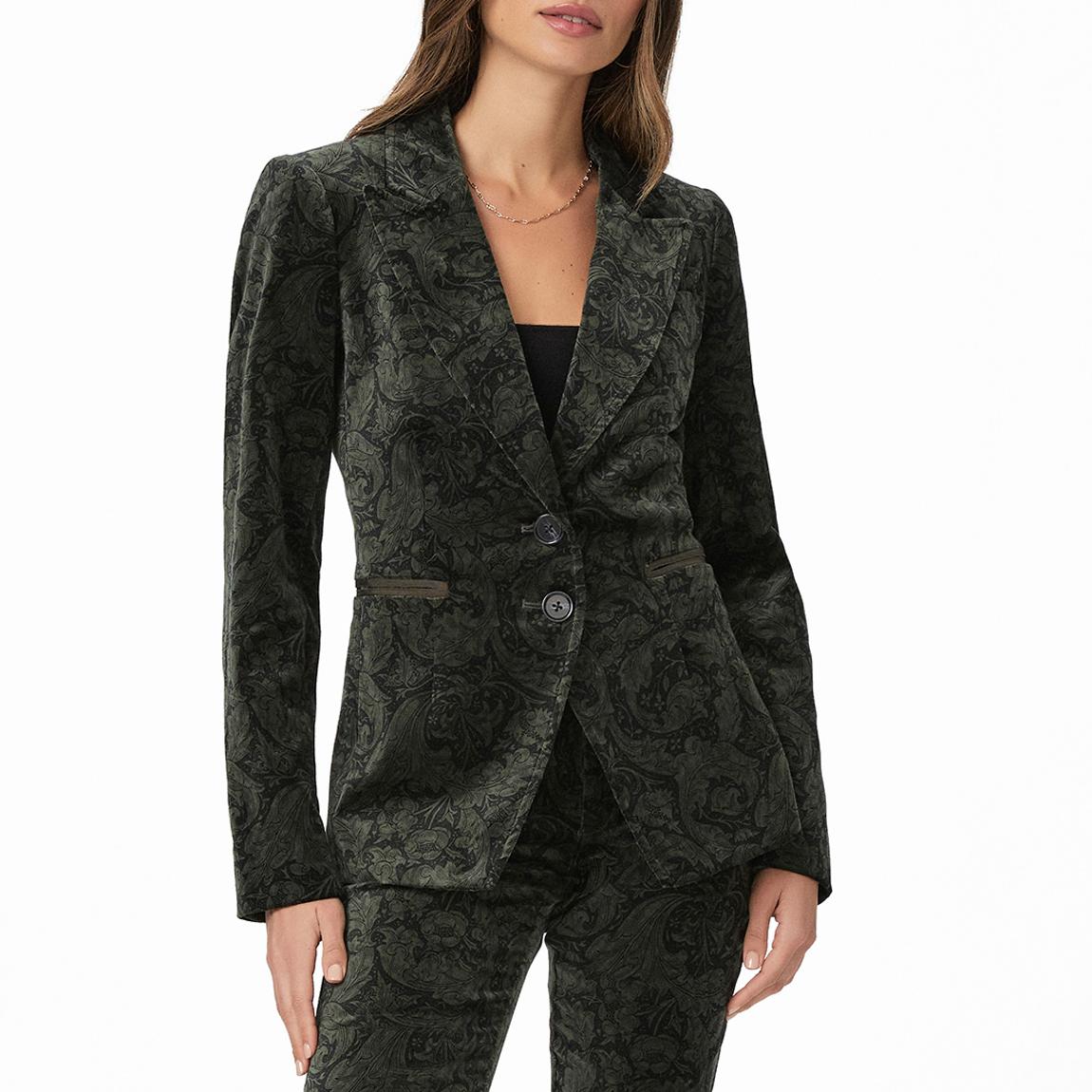 Forest Green Printed Chelsee Blazer main product photo
