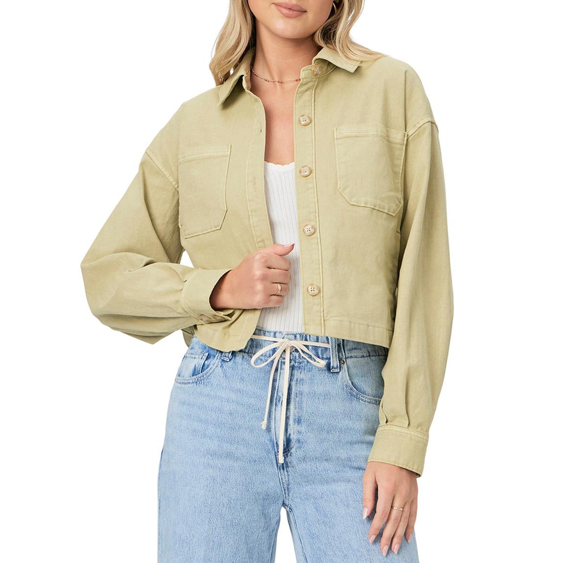 Olive Denim Connor Cotton Blend Shacket main product photo