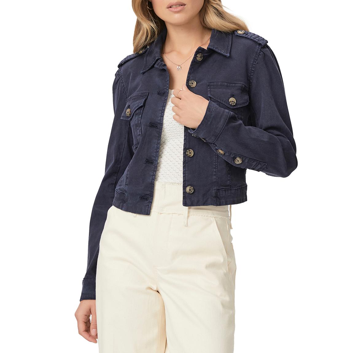 Navy Cropped Pacey Denim Jacket main product photo