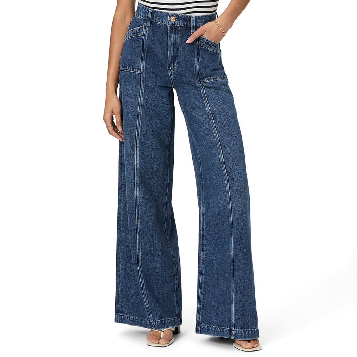 Dark Blue Portia Seam Wide Leg Jean main product photo