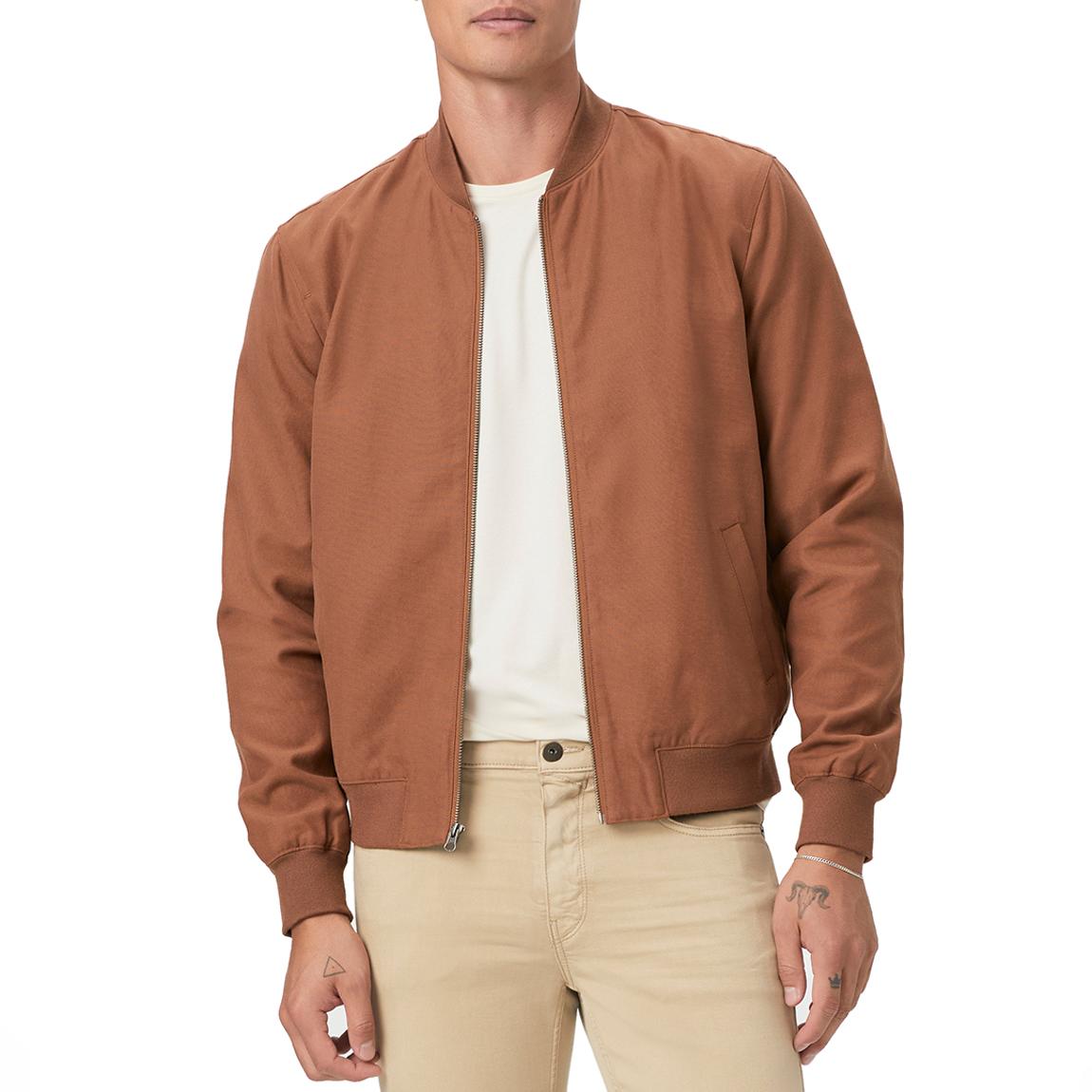 Brown Barker Zip Bomber Jacket main product photo