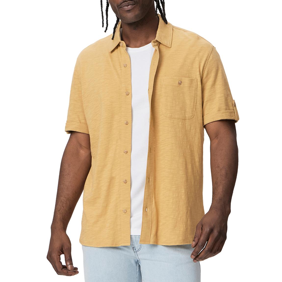 Yellow Brayden Short Sleeve Cotton Shirt main product photo