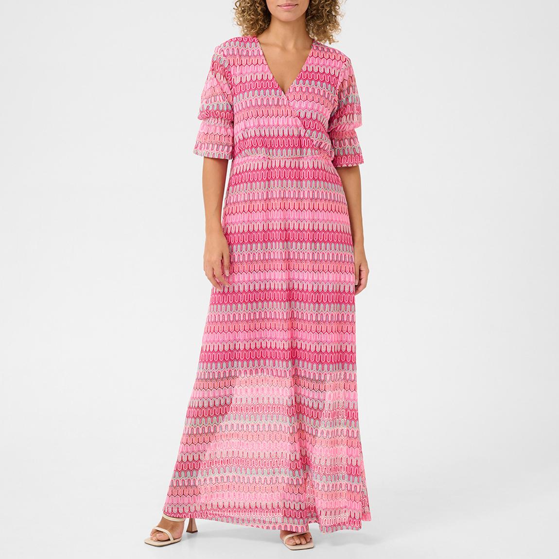 Jacquard Pink Cova Maxi Dress main product photo
