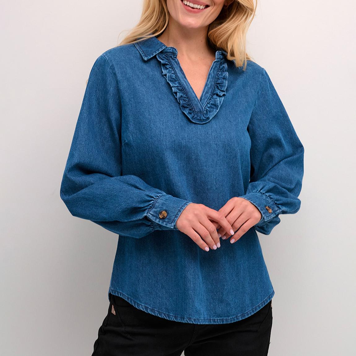 Blue Crgerta Denim Blouse main product photo