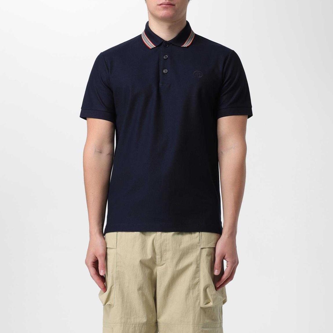 Navy Pierson Cotton Polo Shirt main product photo