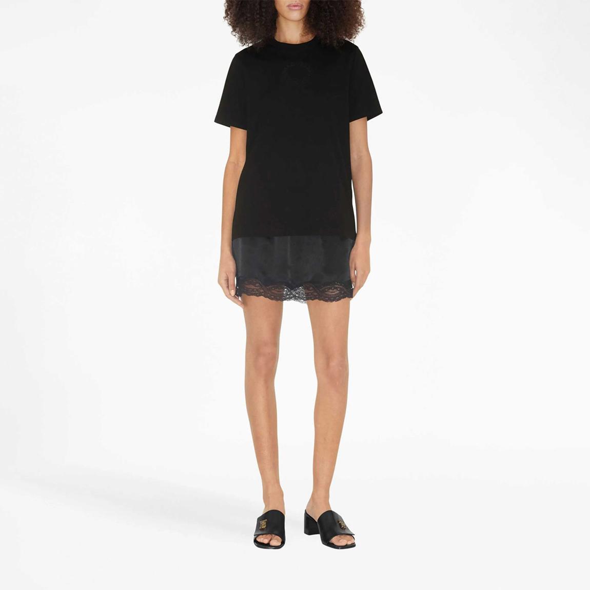 Black Margot Crest Cotton T-Shirt main product photo