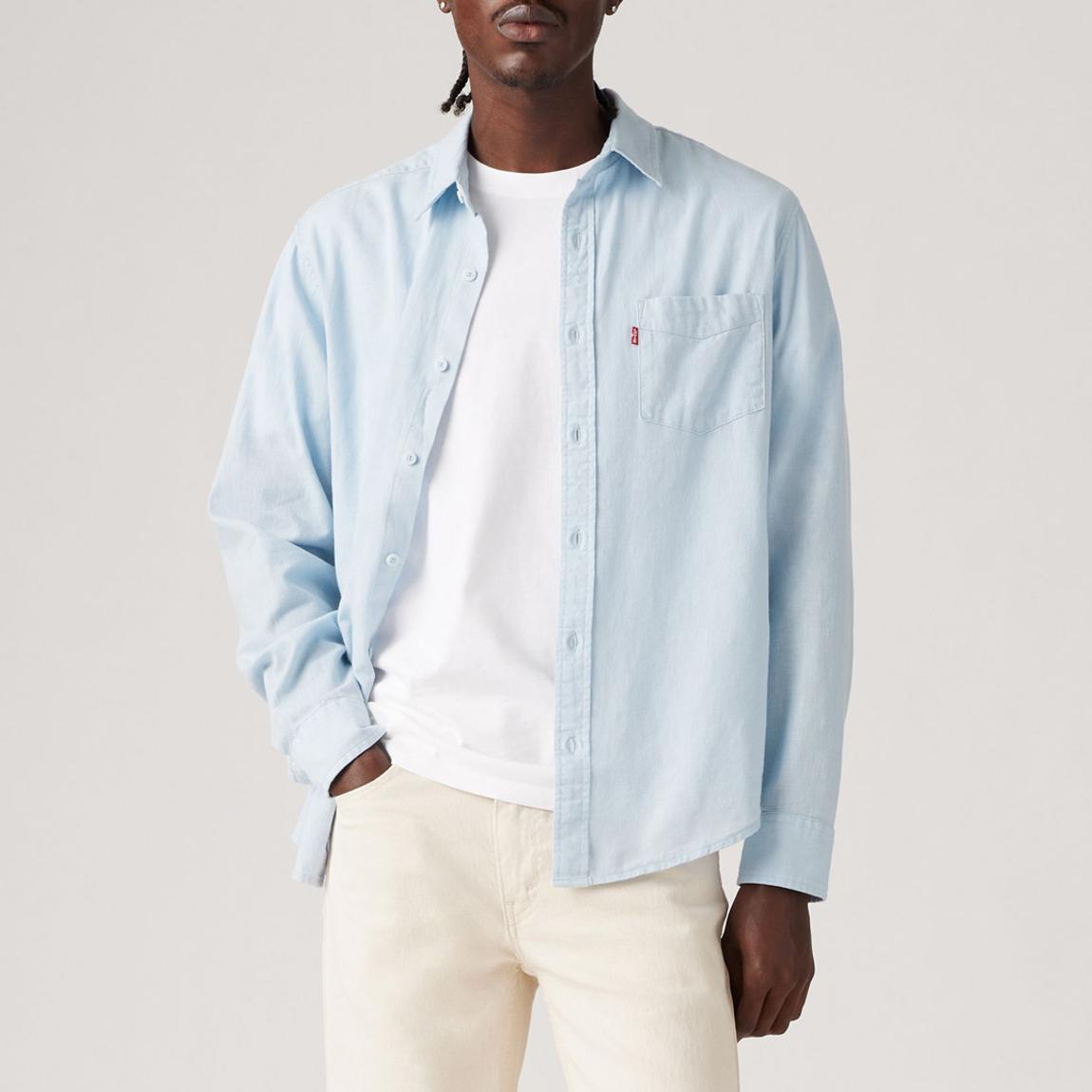 Light Blue Cotton Regular Shirt main product photo
