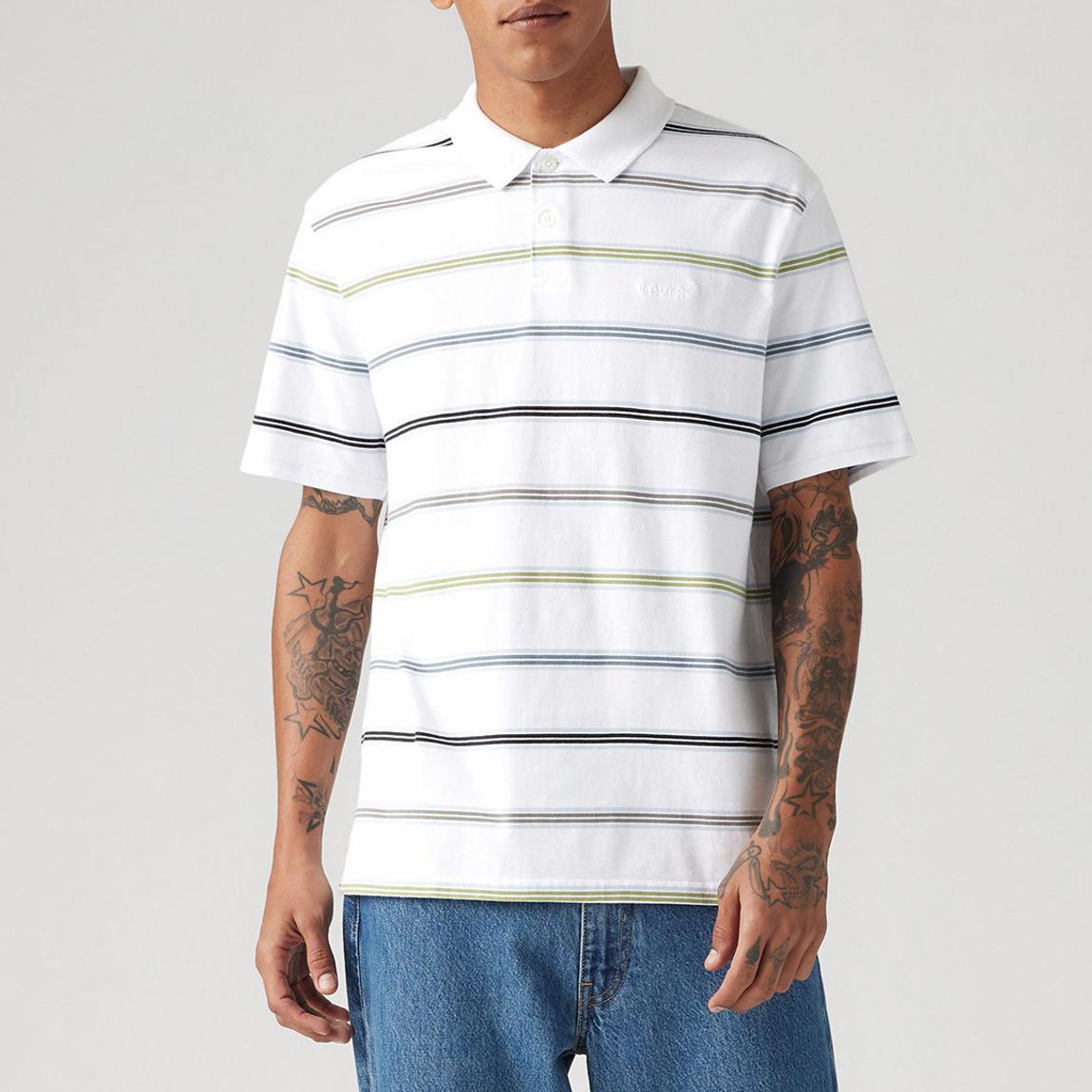 White Striped Authentic Polo Shirt main product photo