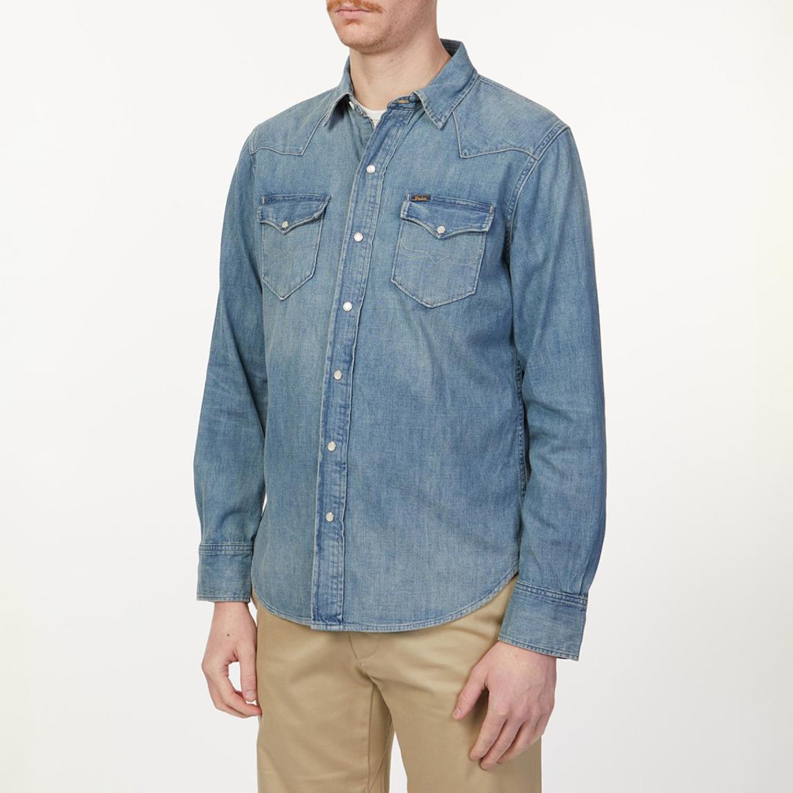 Blue Western Denim Shirt main product photo