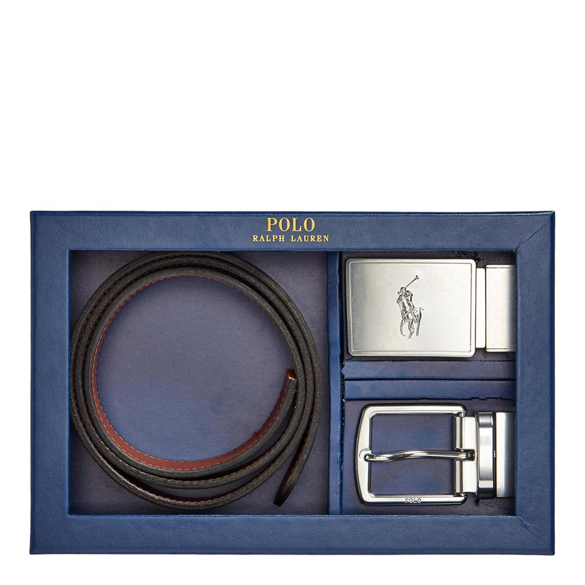 Black Leather Reversible Belt Gift Box main product photo