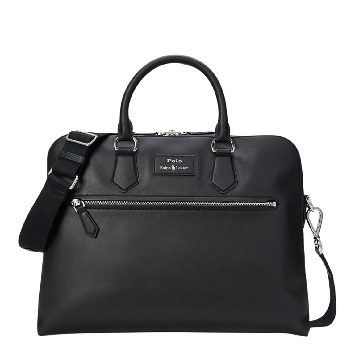 Black Leather Business Bag 15" Laptop main product photo