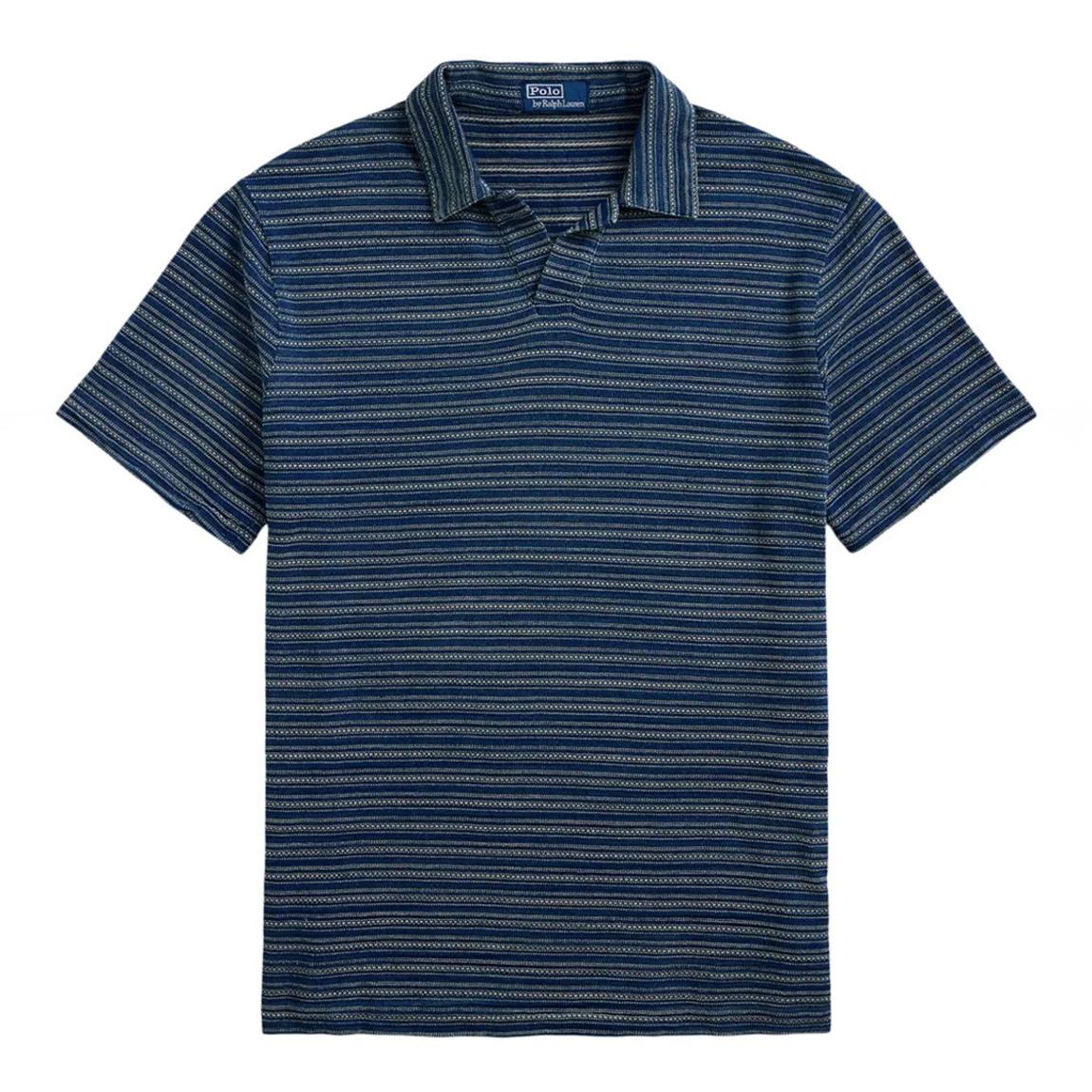 Navy Striped Polo Shirt main product photo