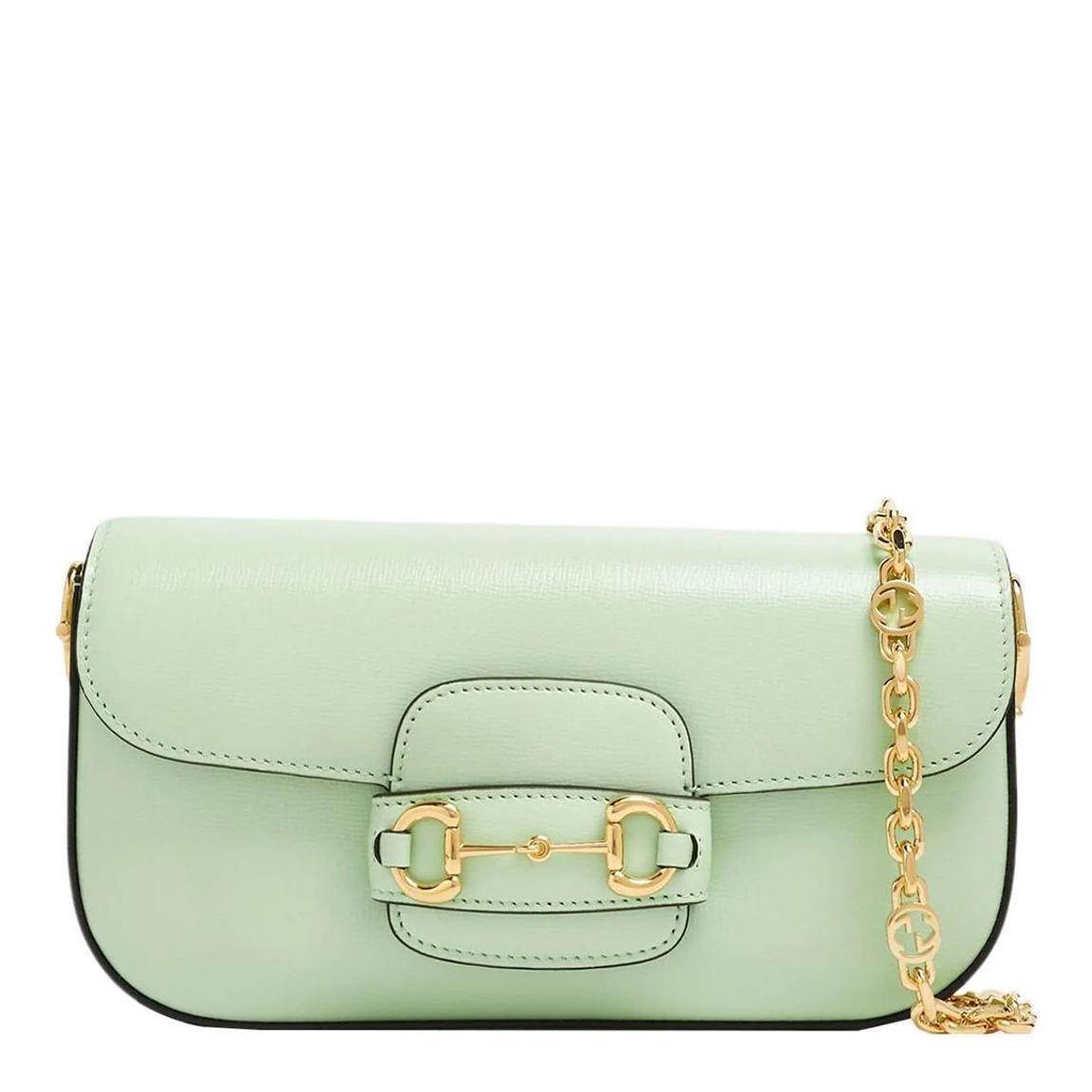 Mint Green Small Gucci Horsebit Shoulder Bag main product photo