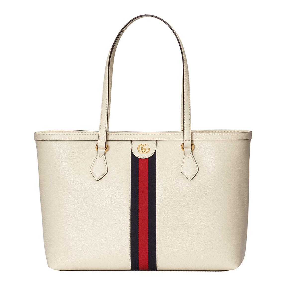 White GUCCI Ophidia Medium Tote Bag main product photo