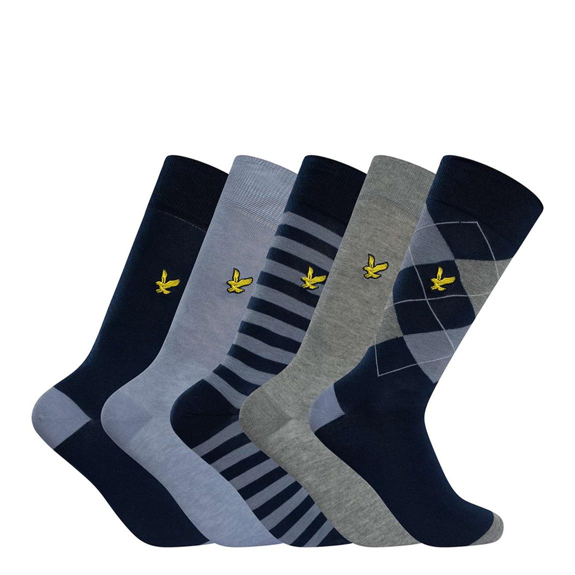 Harold Argyle/Grey/Blue Socks-5 Pack main product photo