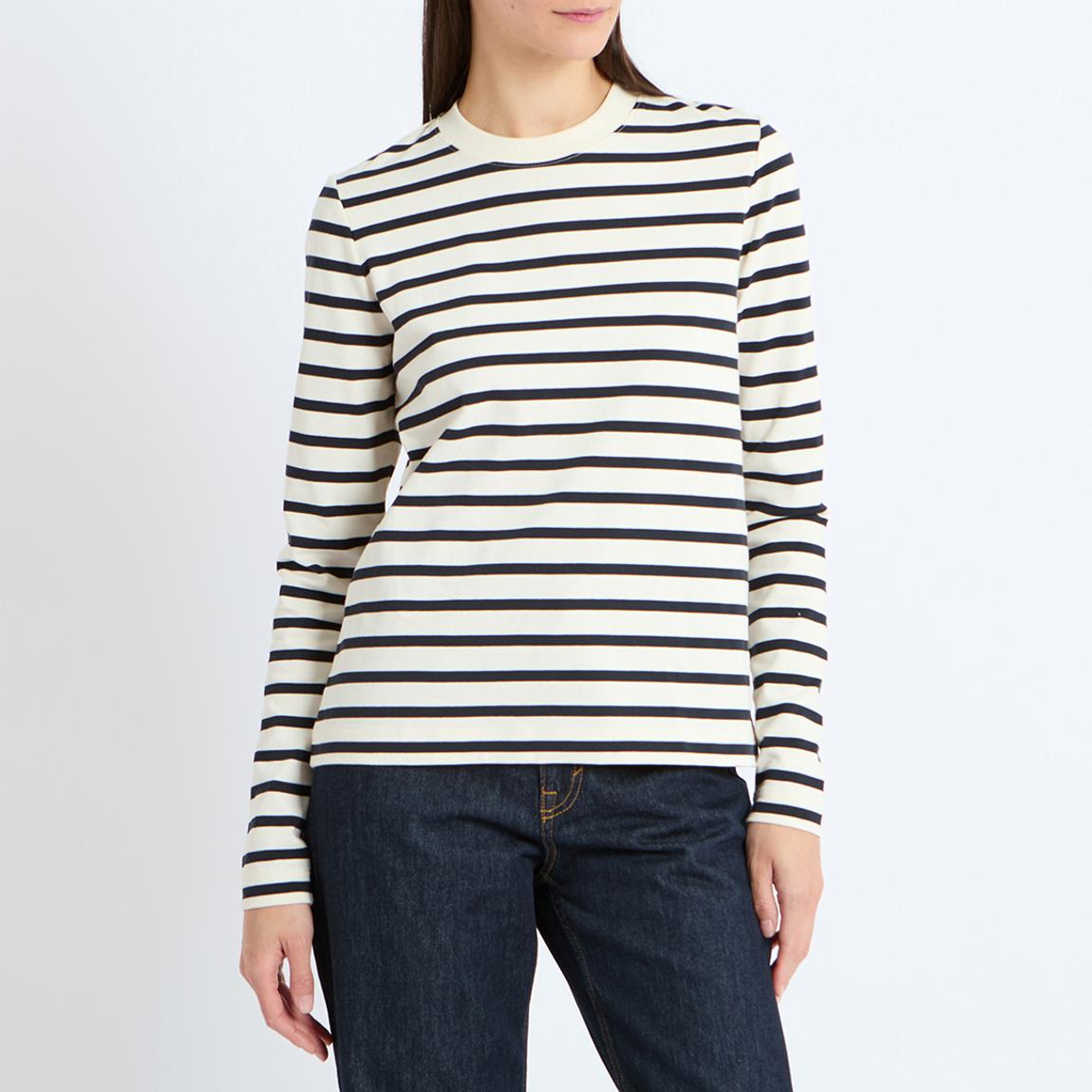 Navy Stripe Eddie Long Sleeve Sweatshirt main product photo
