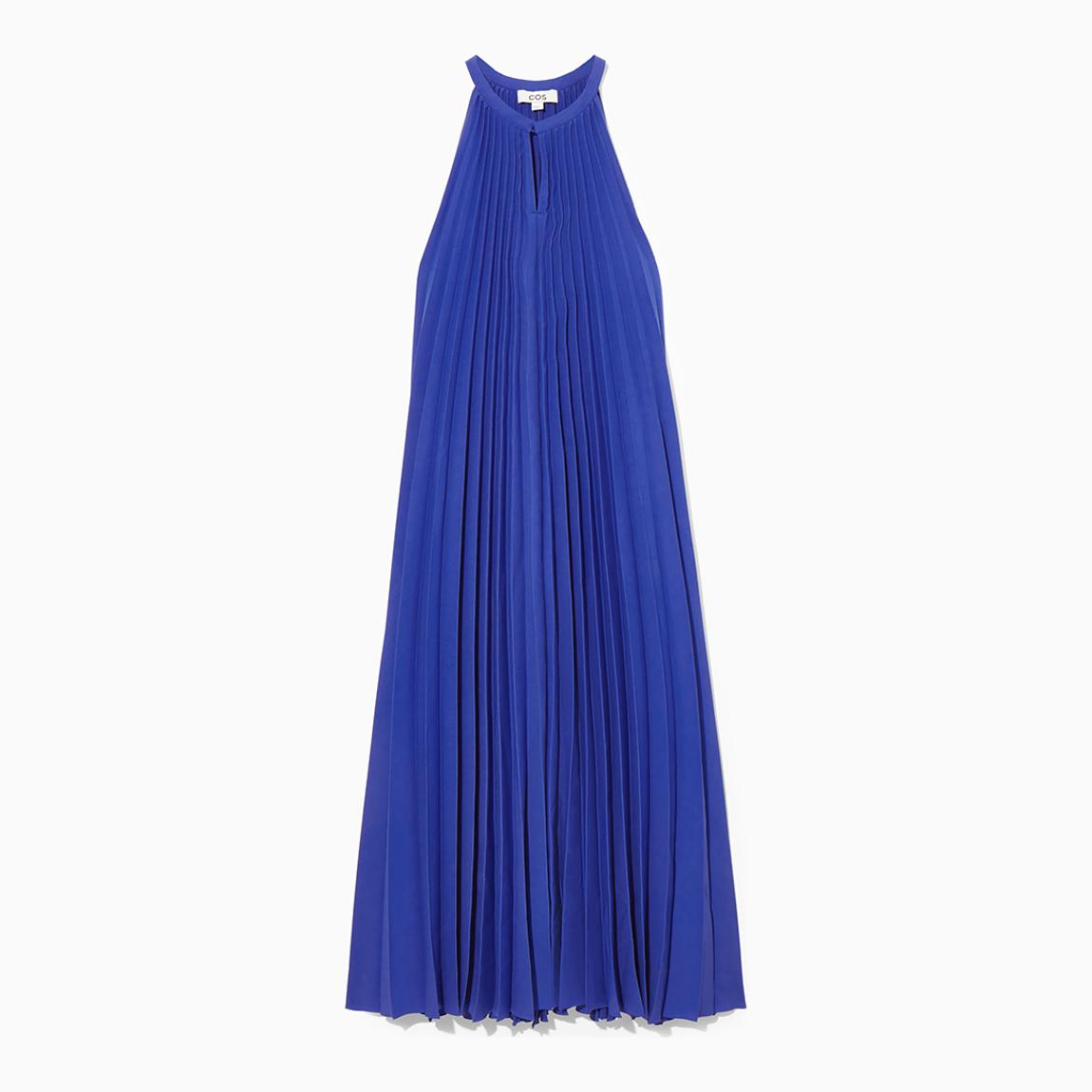 Royal Blue Purgola Pleated Midi dress main product photo