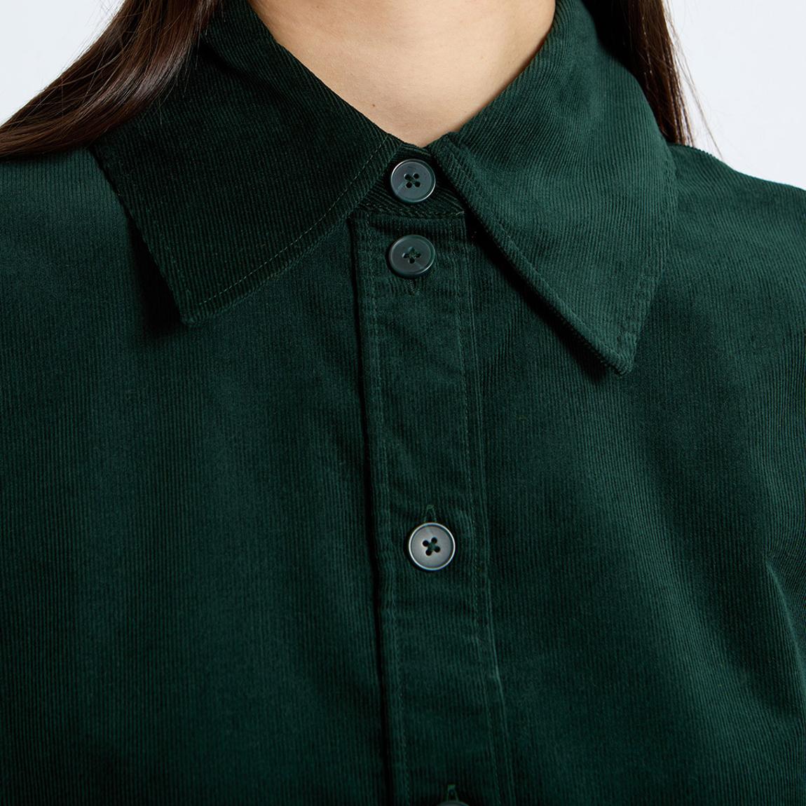COS Green Loto Corduroy Midi Dress - BrandAlley