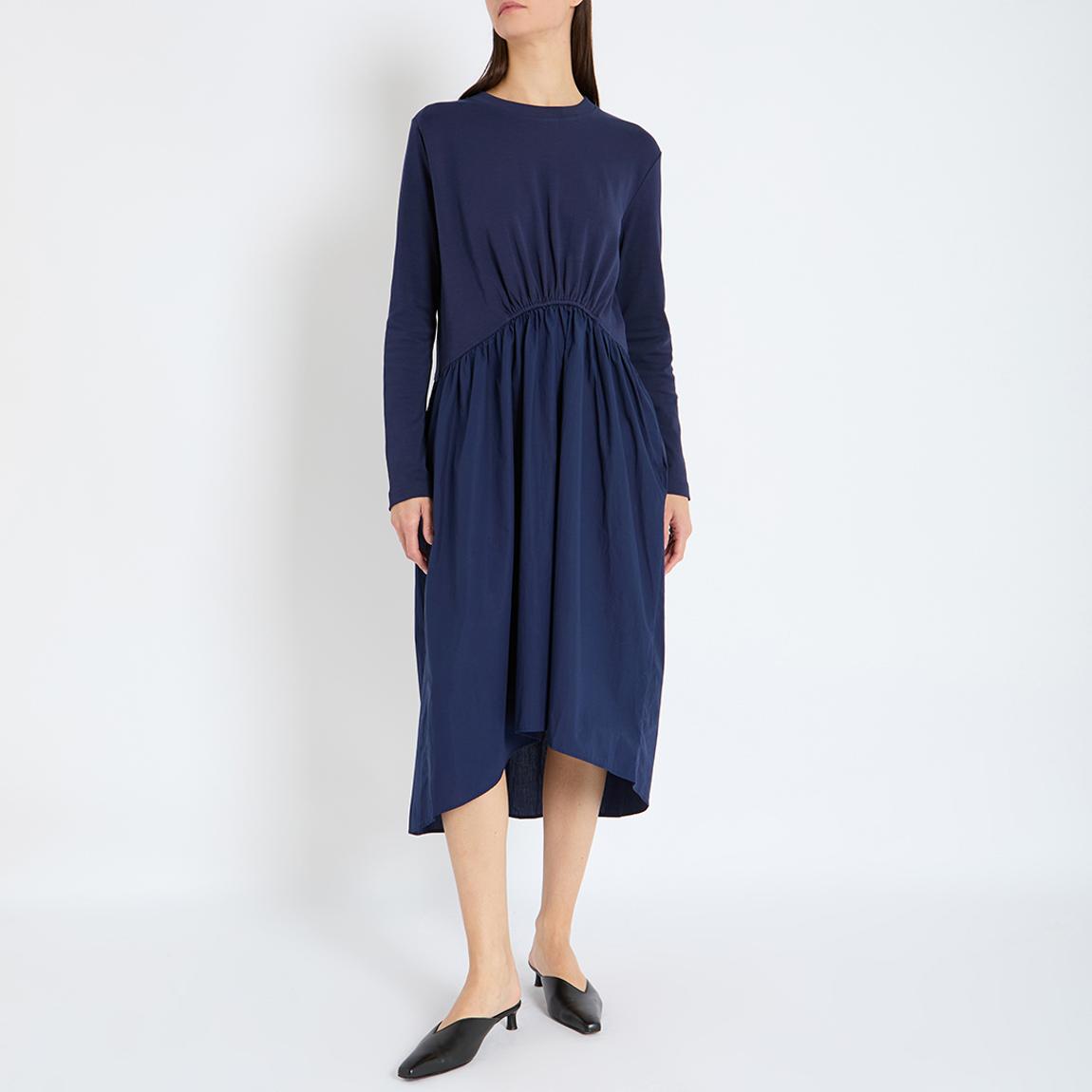 princess polly baby blue dress COS Navy Blue Wool V Neck Shift Short Sleeve Dress Honduras main image 0
