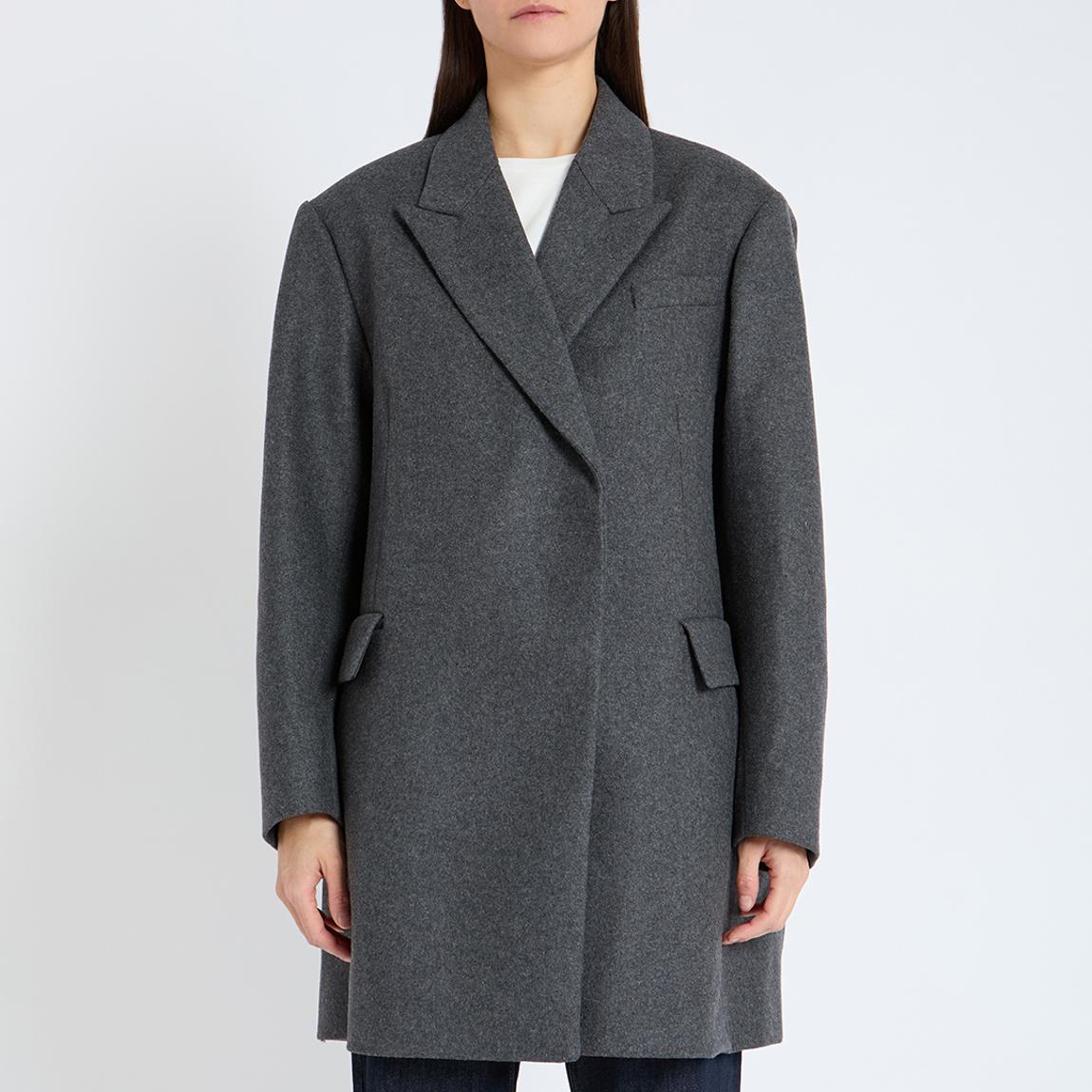 COS Grey Goumi Short Wool Blend Coat - BrandAlley