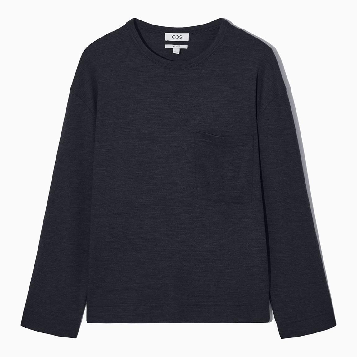 Navy Brady Long Sleeve Relaxed Top main product photo