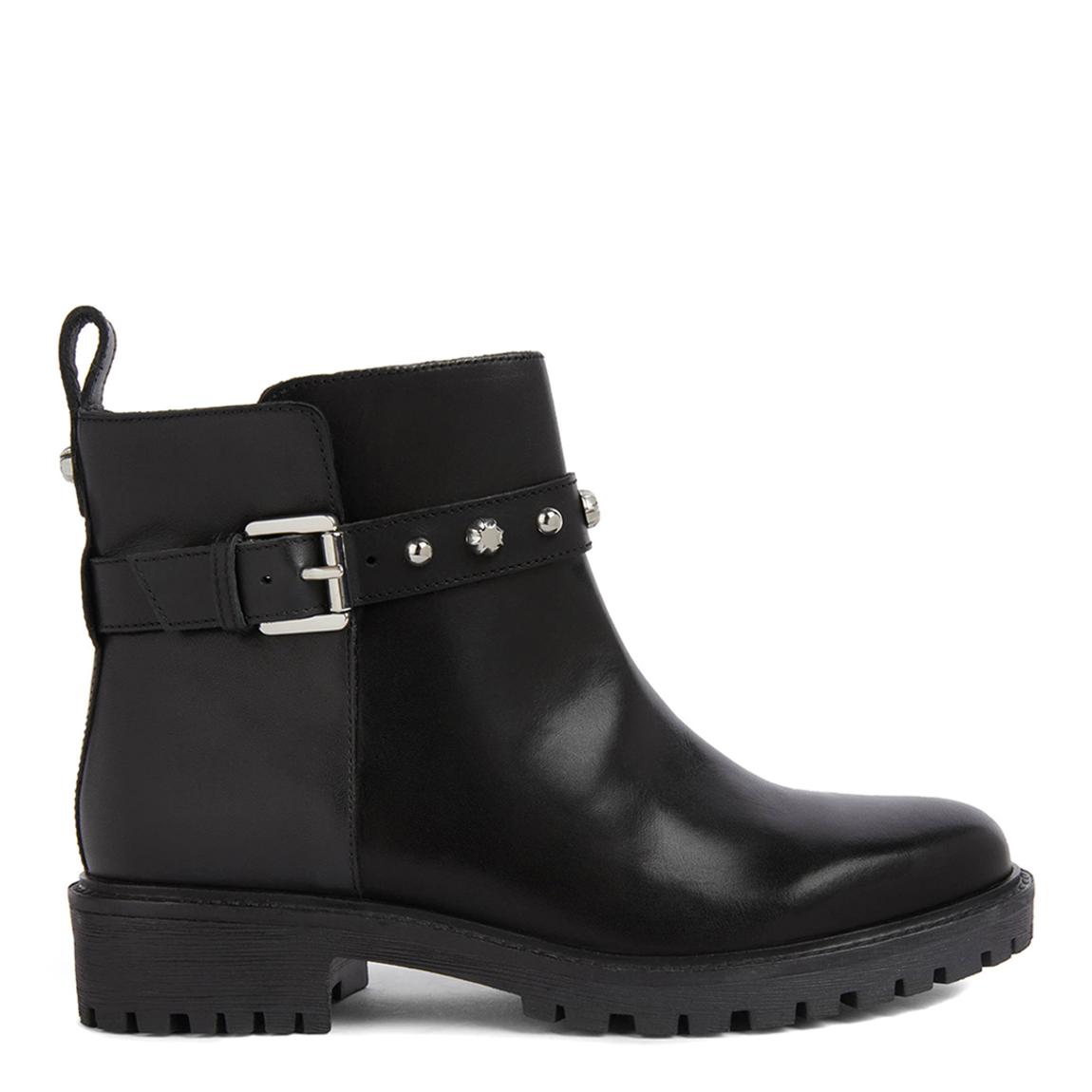 Black Leather Hoara Ankle Boot main product photo