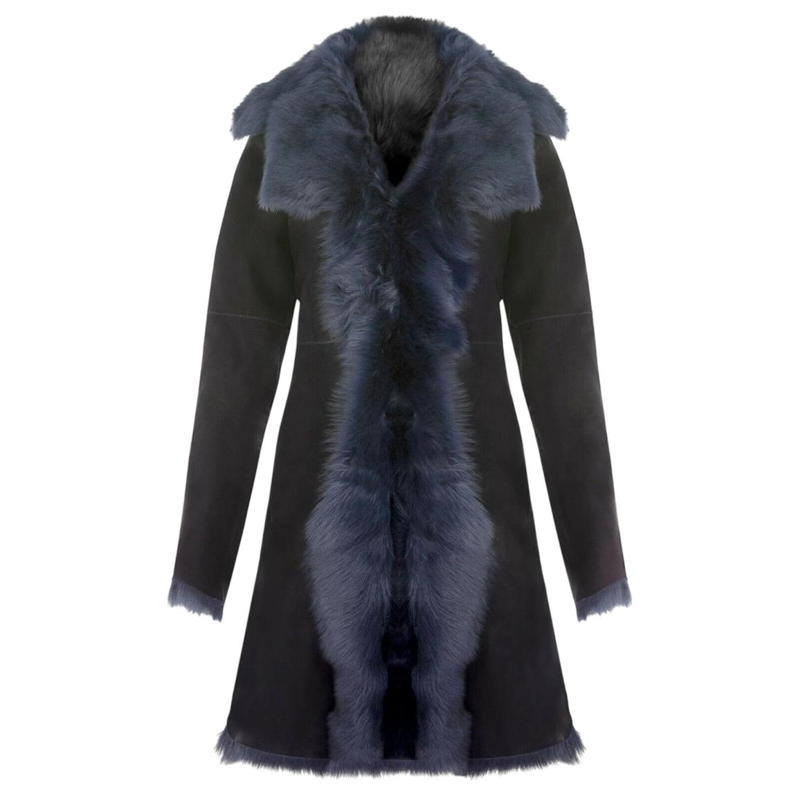 Womens Suede Toscana Sheepskin Trench Coat-Rochester main product photo