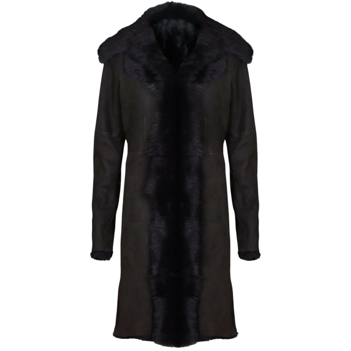Womens Suede Toscana Sheepskin Trench Coat-Rochester main product photo
