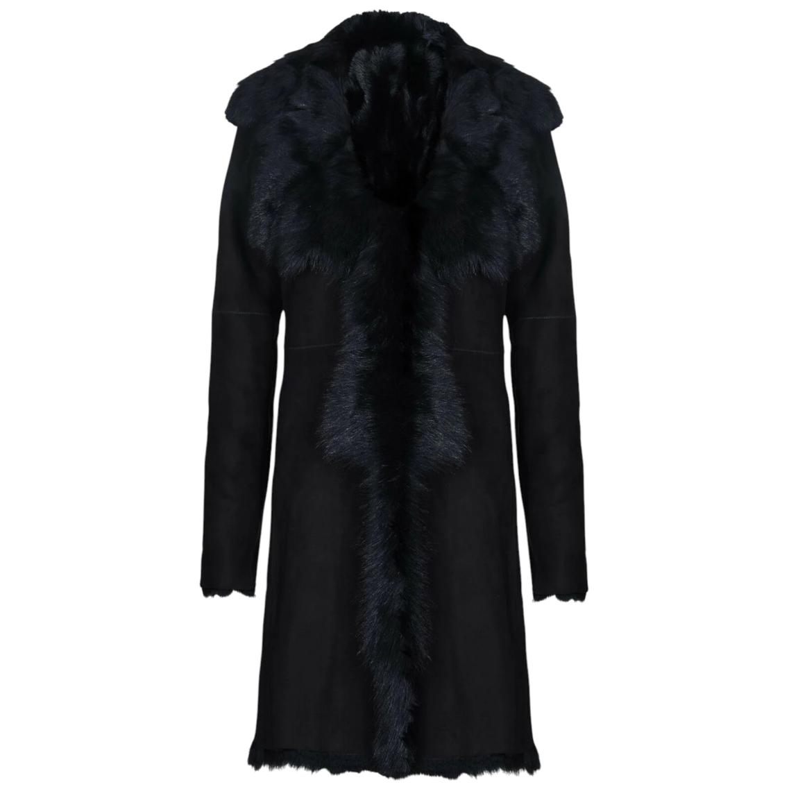 Womens Suede Toscana Sheepskin Trench Coat-Rochester main product photo