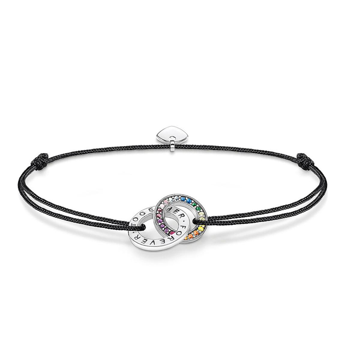 Black & Silver Together Rainbow Bracelet main product photo