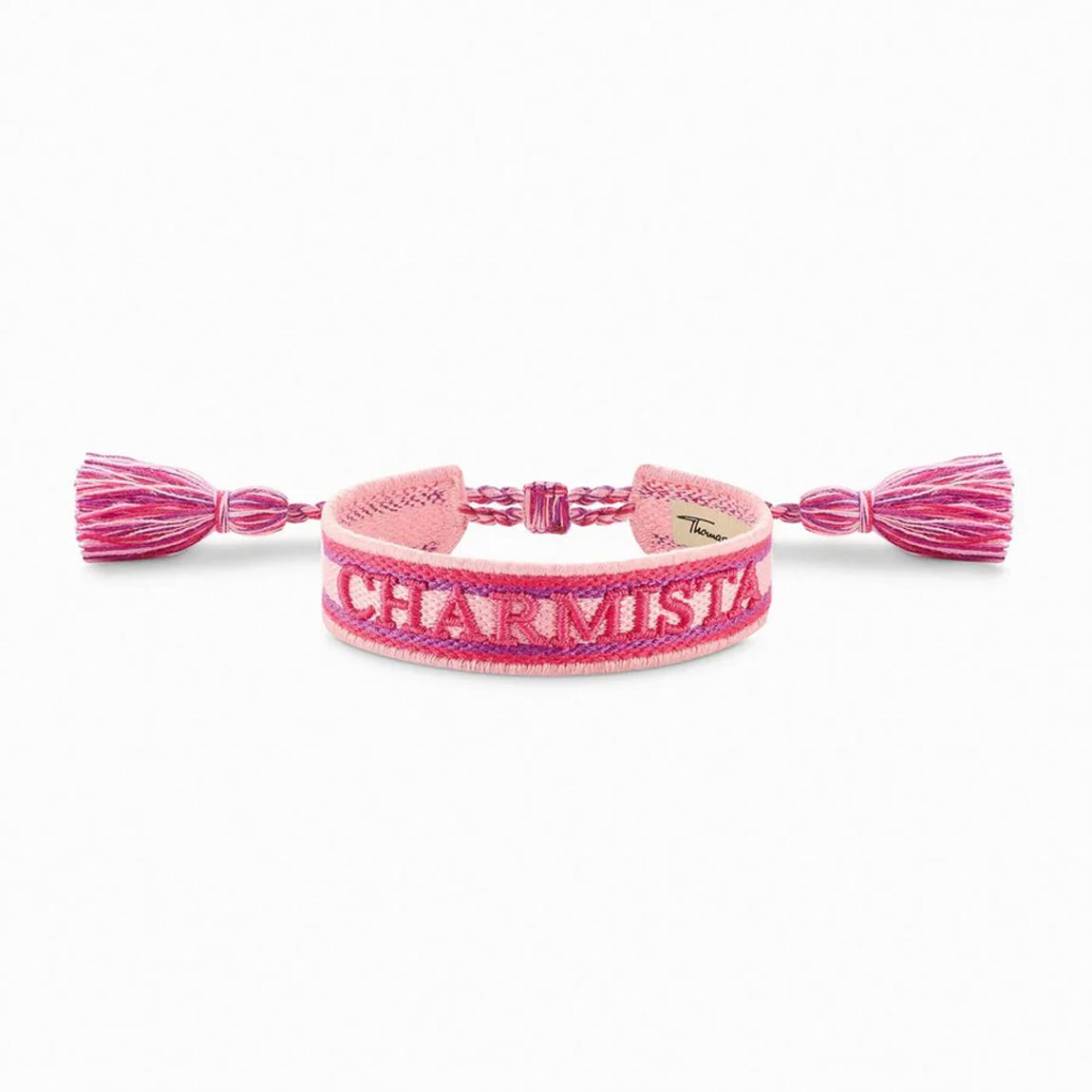 Pink Charmita Fabric Tassel Bracelet main product photo