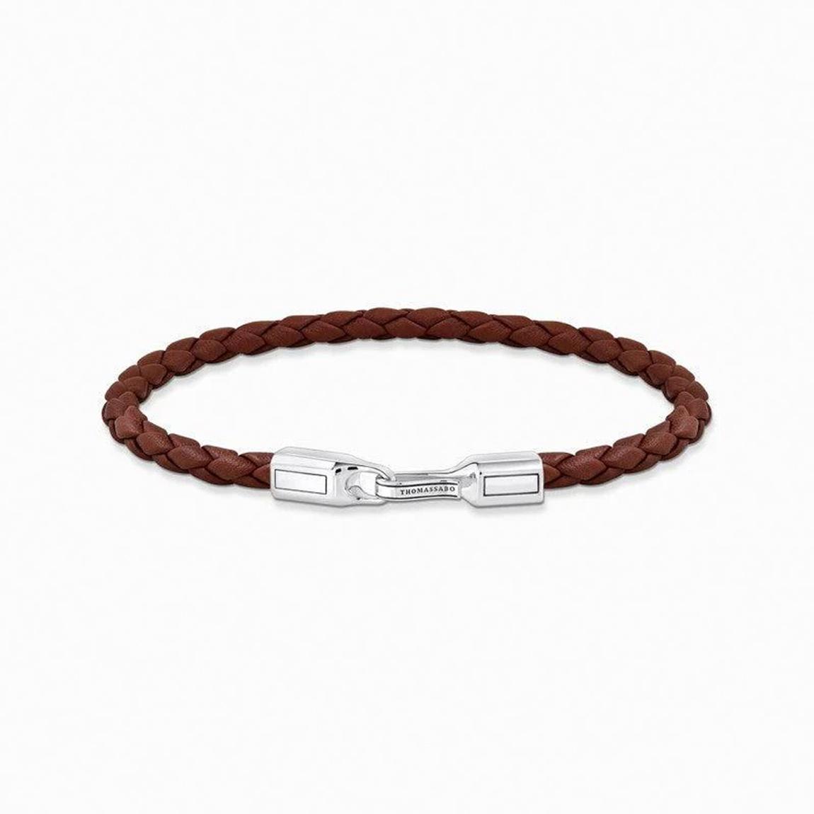 Brown Leather Braided Leather Bracelet main product photo