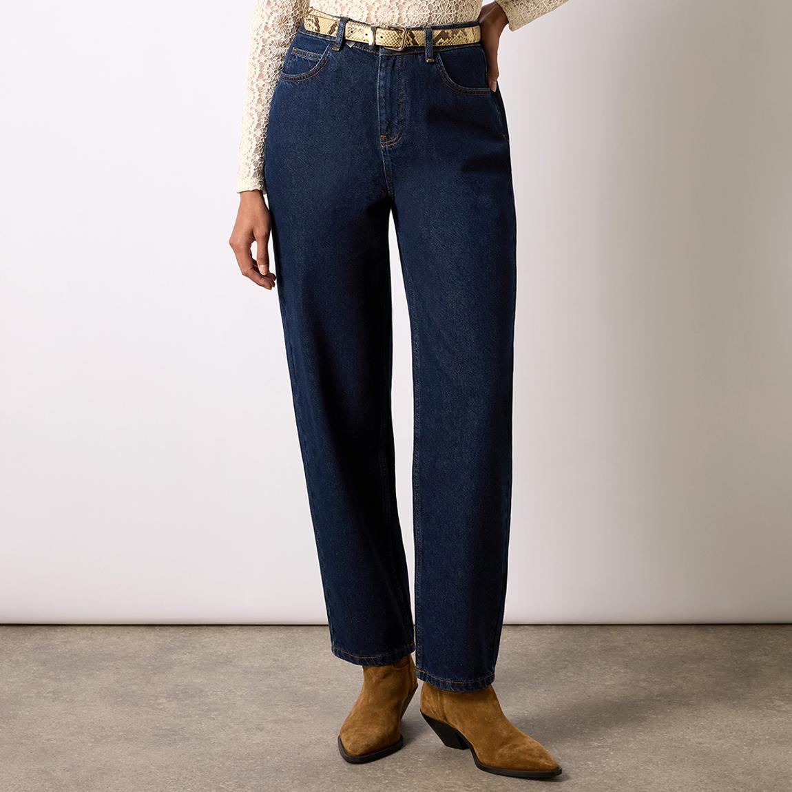 Dark Blue Straight Cotton Jeans main product photo