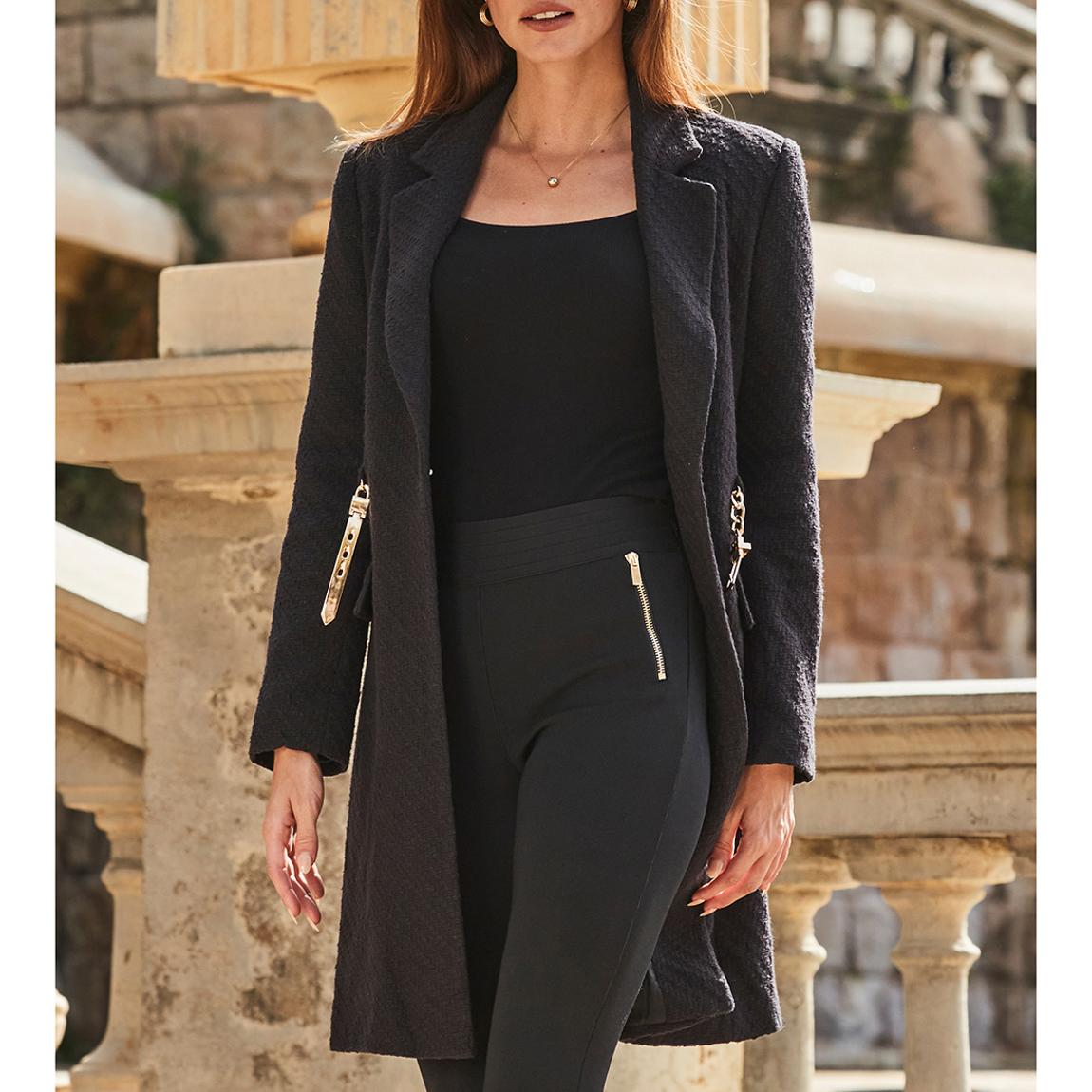 Black Boucle Coat main product photo