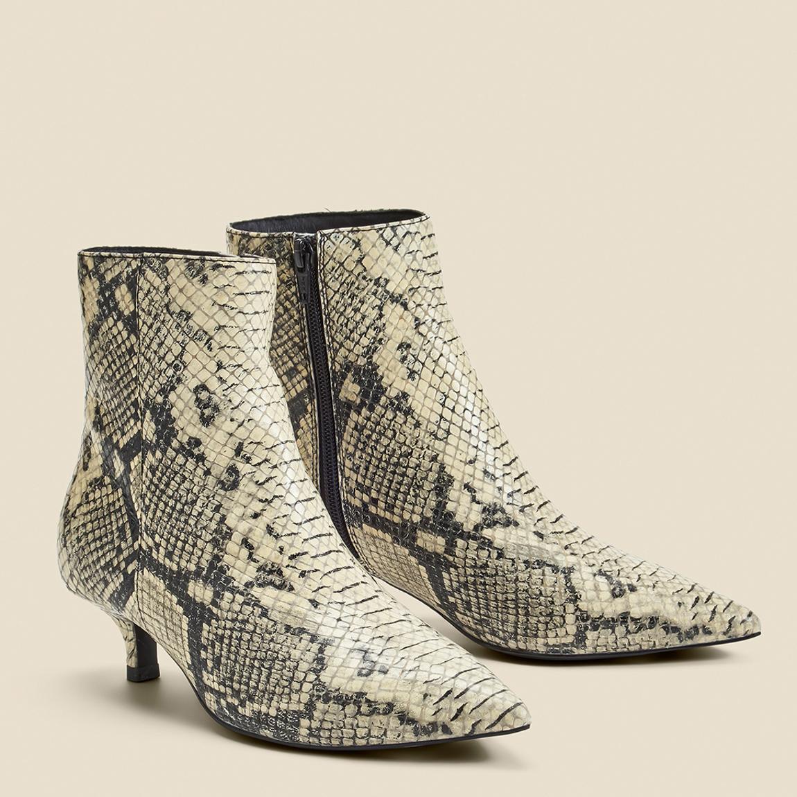 Snake Print Leather Ankle Boots main product photo