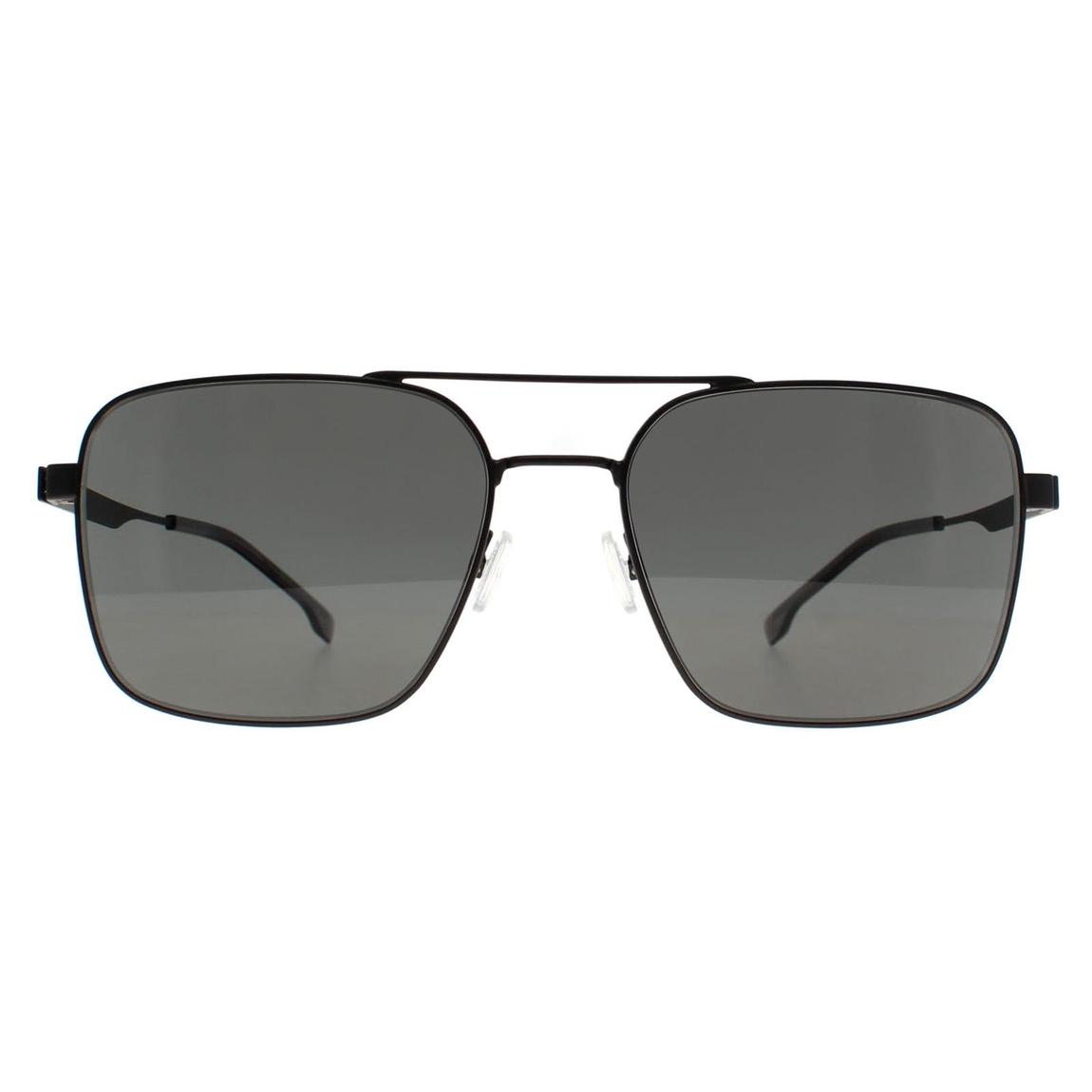 Hugo Boss Sunglasses BOSS 1695/S SVK M9 Matte Ruthenium Black Grey Polarized main product photo