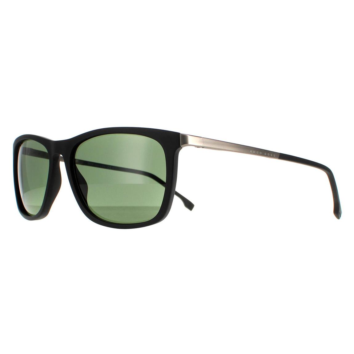 Hugo Boss Sunglasses BOSS 1249/S/IT 003 QT Matte Black Green main product photo