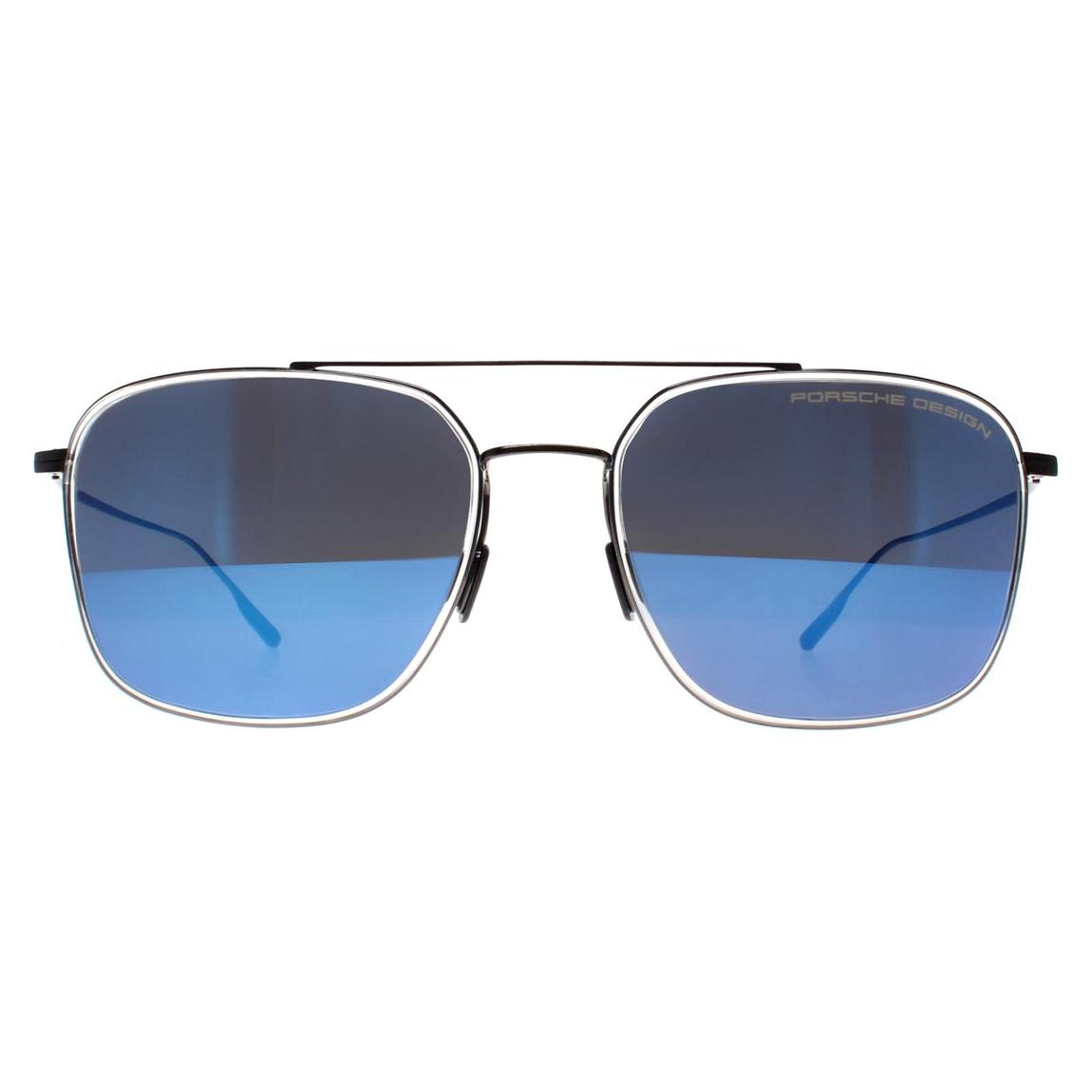Porsche Design Sunglasses P8940 A Black Blue Mirror main product photo