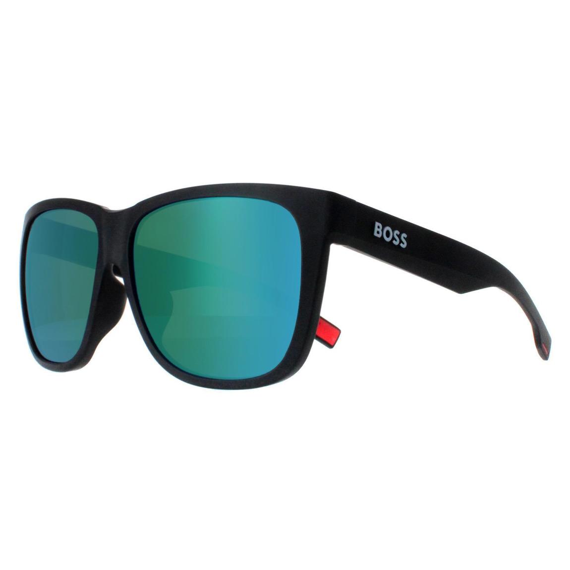 Hugo Boss Sunglasses BOSS 1453/F/S BLX Matte Black Red Green Multilayer main product photo