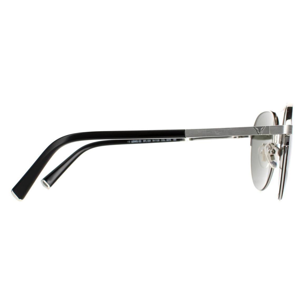 Police Sunglasses SPLA24 Lewis 03 0579 Shiny Full Palladium Smoke Grey main product photo