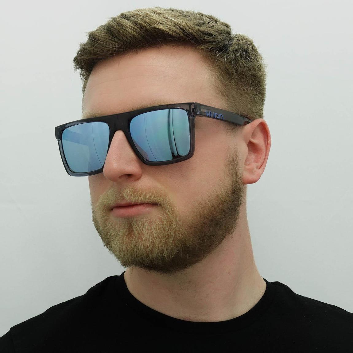 Hugo by Hugo Boss Sunglasses HG 1069/S PJP 3J Crystal Blue Blue Mirror main product photo