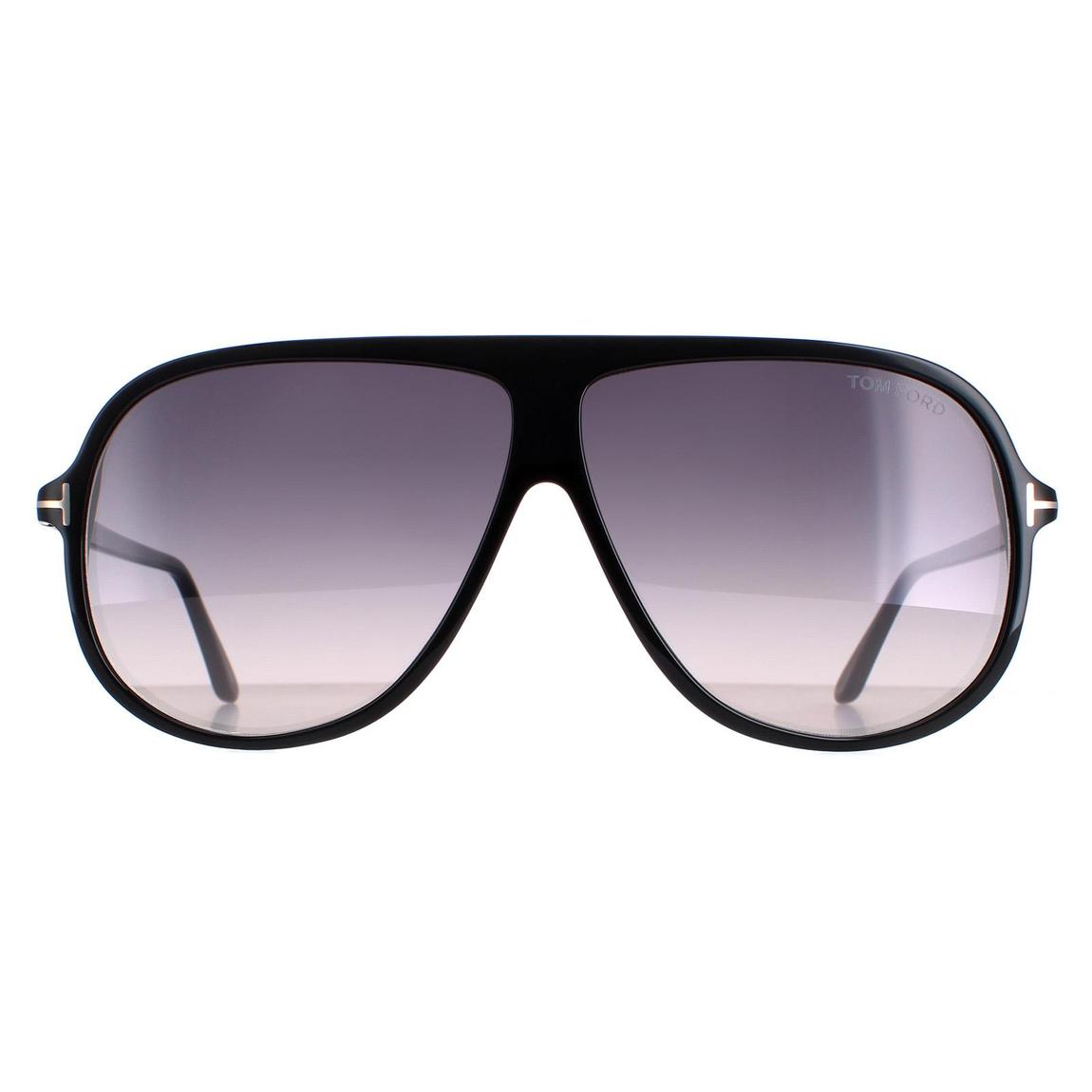 Tom Ford Sunglasses Spencer 02 FT0998 01B Shiny Black Smoke Gradient main product photo