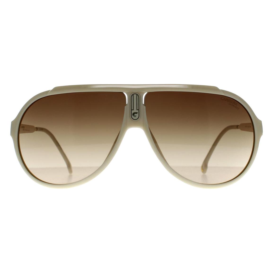 Carrera Sunglasses Endurance65/N SZJ HA Ivory White Brown Gradient main product photo