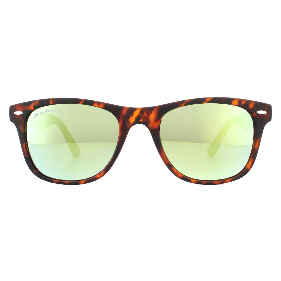 Montana Sunglasses MS10 A Matte Turtle Brown Rubbertouch Revo Gold Pink main product photo