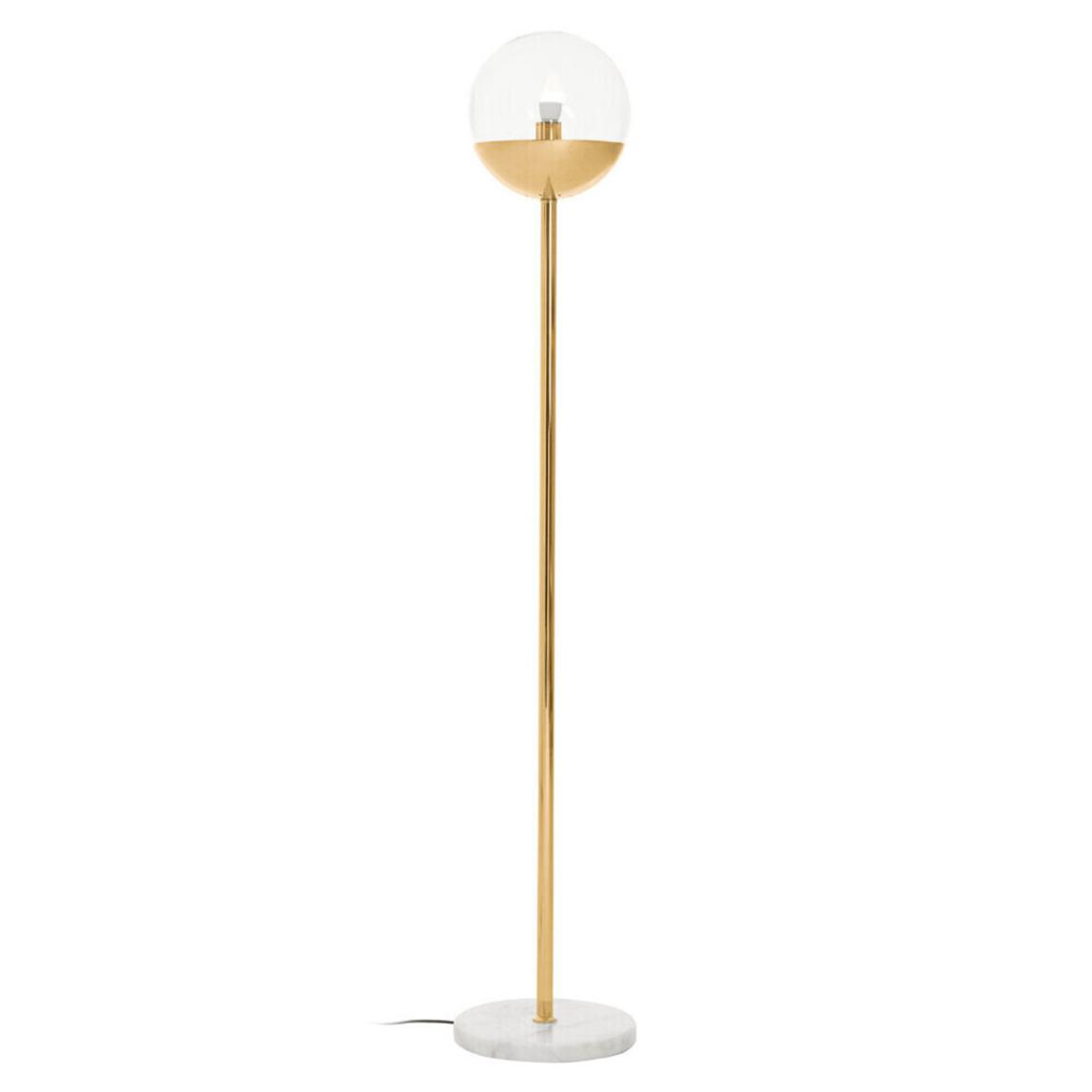 Revive Gold Finish Metal Floor Lamp with White Marble Base main product photo
