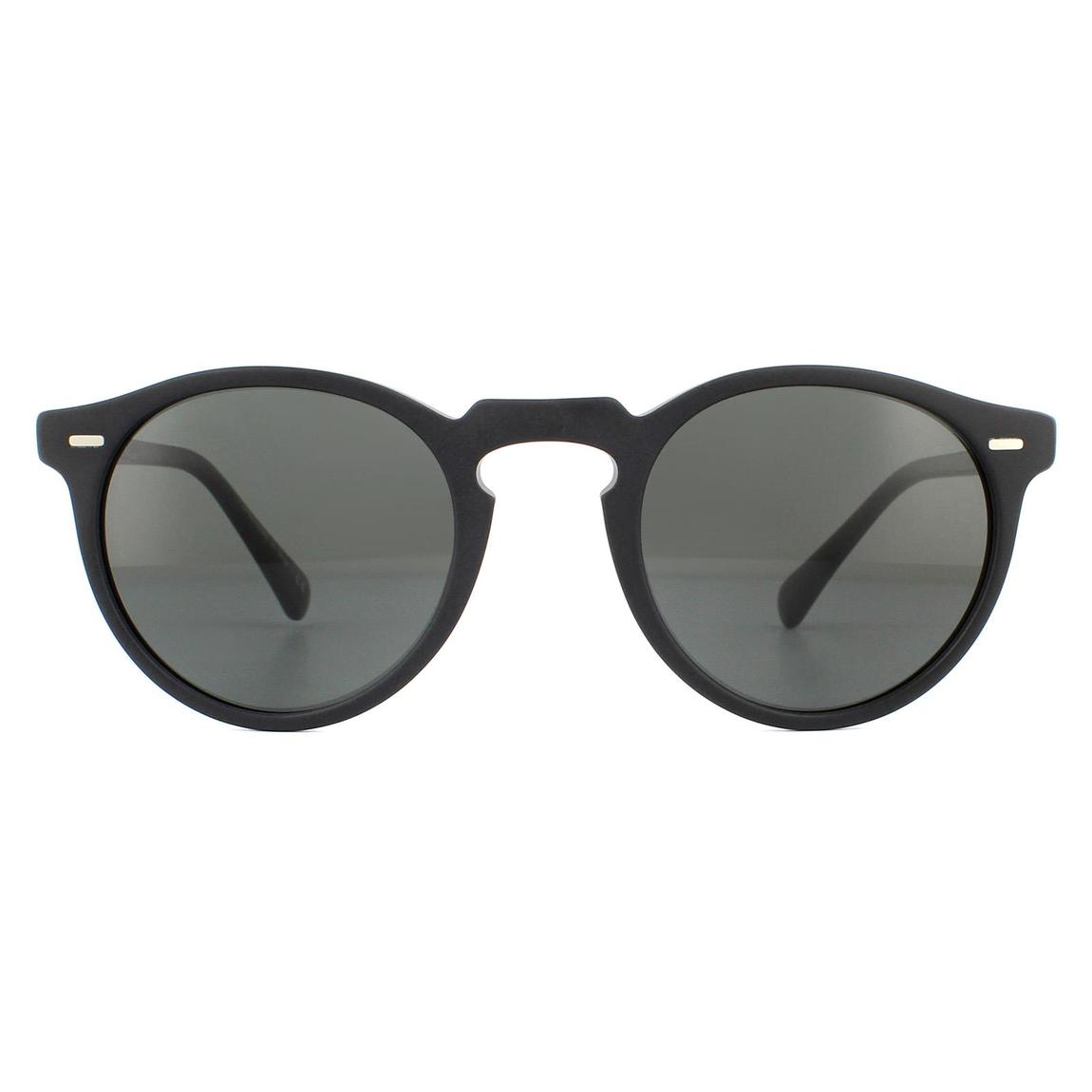 Oliver Peoples Sunglasses Gregory Peck OV5217S 1031P2 Semi Matte Black Crystal Midnight Express Polarised main product photo