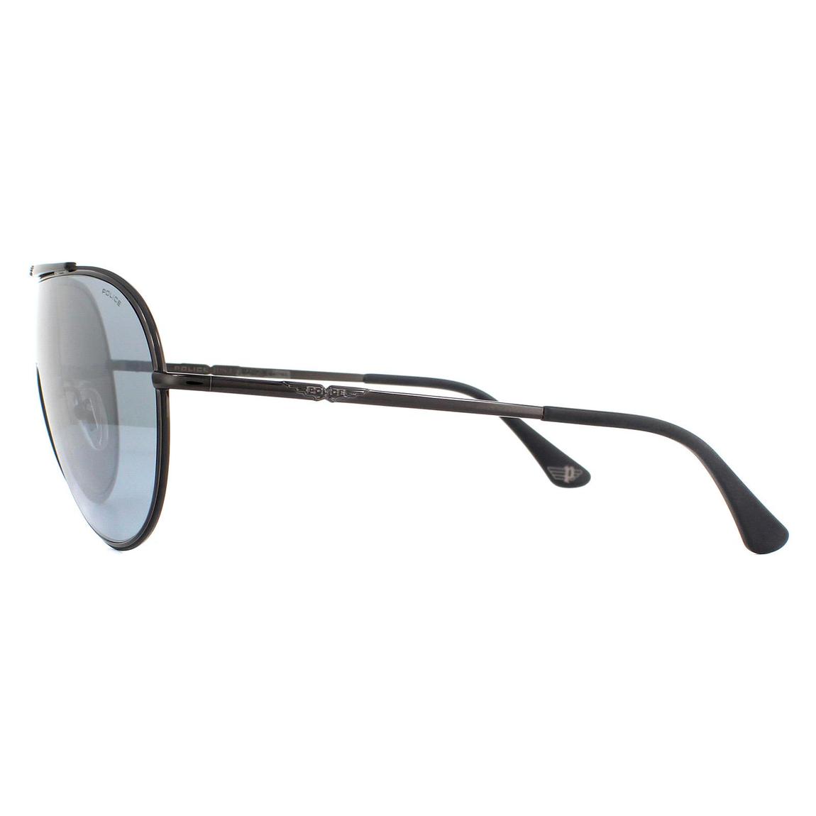 Police Sunglasses Origins 10 SPL964 F39X Ruthenium Smoke Mirror Silver main product photo