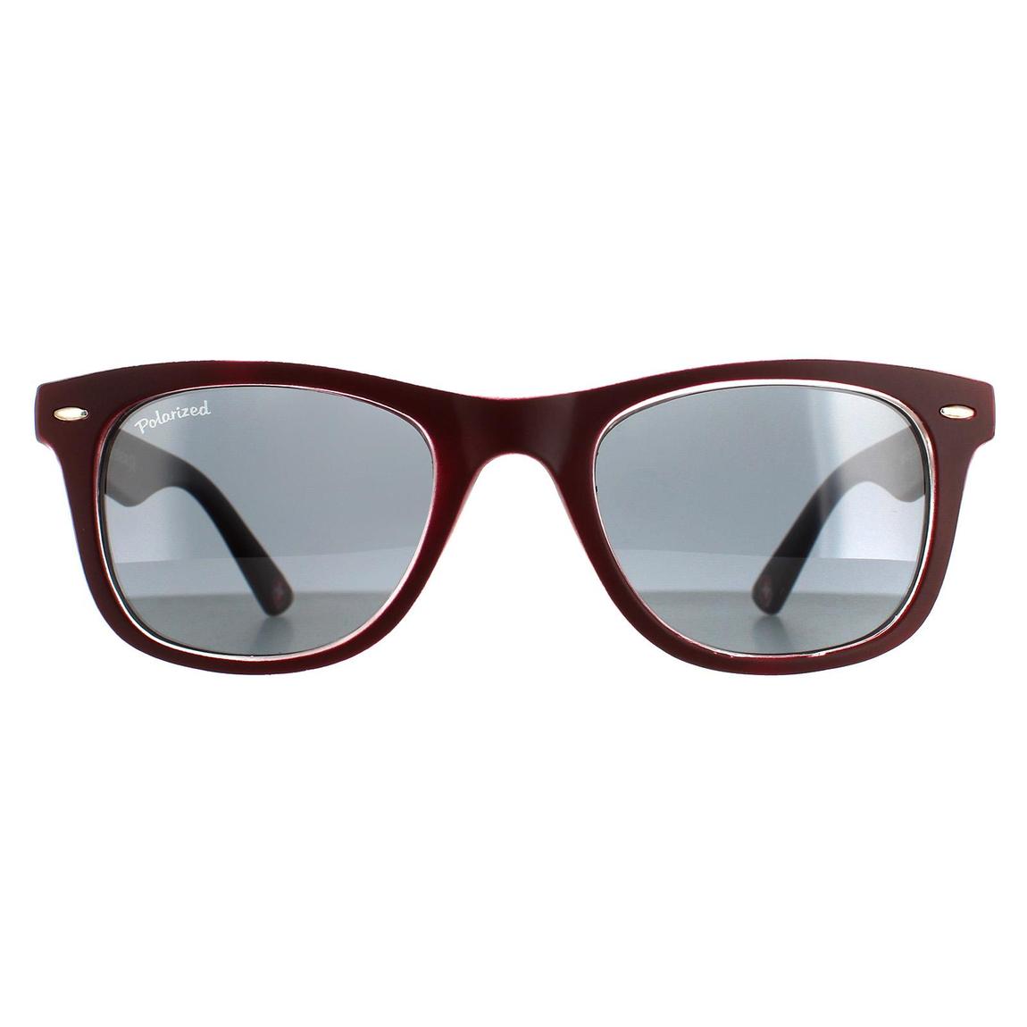 Montana Sunglasses MP41 E Burgundy Rubbertouch Grey Polarized main product photo